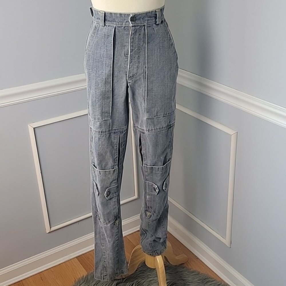 GUESS | GEORGES MARCIANO 80s RARE High Rise Snap Closure Patch Pocket Taper Jean